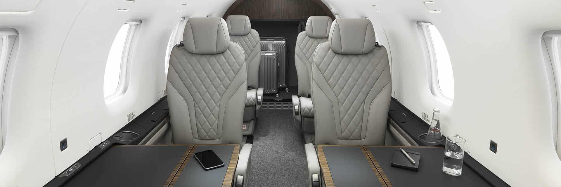 Pilatus PC-12 NG interior jet booking
