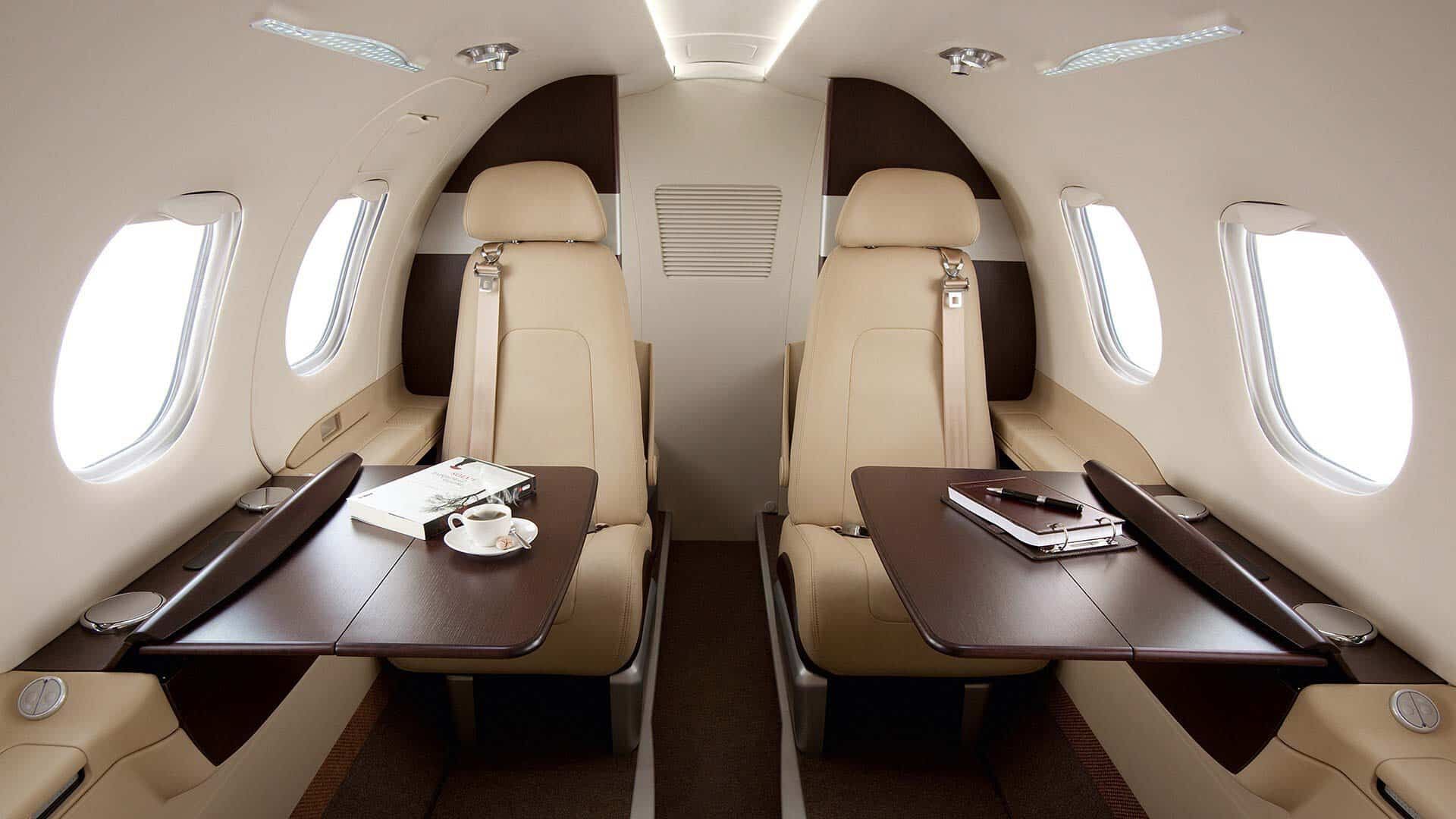 Embraer Phenom 100 interior jet booking