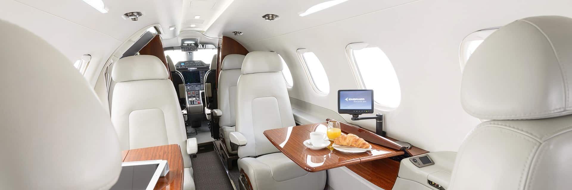 Embraer Phenom 300 interior jet booking